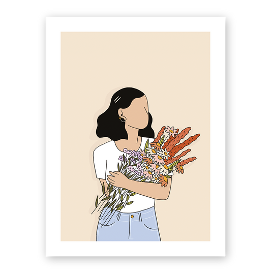 Jolies fleurs (A4 ou 30x40) * Affiche à l'unité