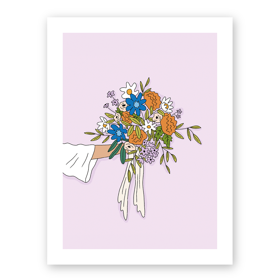 Bouquet lila (A4 ou 30x40) * Affiche à l'unité