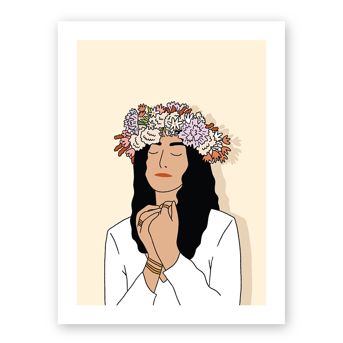 Flower crown (A4 ou 30x40) * Affiche à l'unité