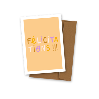 Félicitations (A6) * Lot de 10 cartes