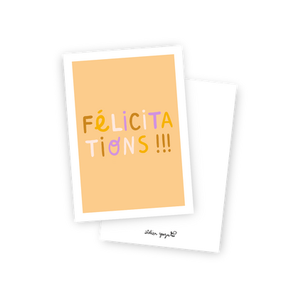 Félicitations (A6) * Lot de 10 cartes