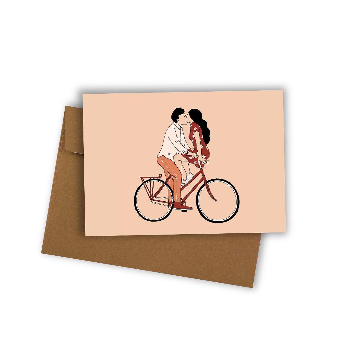 Lovers on bike (A6) * Lot de 10 cartes