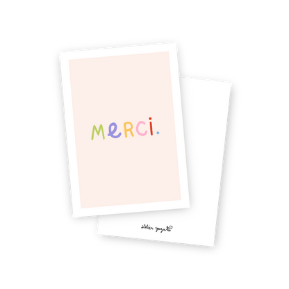 Merci (A6) * Lot de 10 cartes