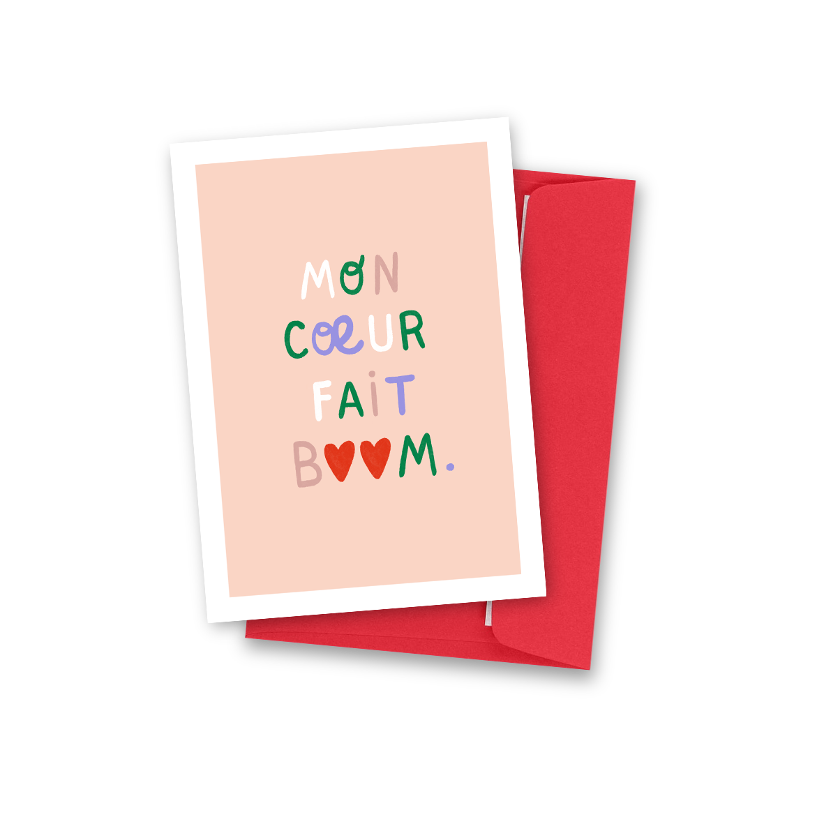 Mon coeur fait boom (A6) * Lot de 10 cartes