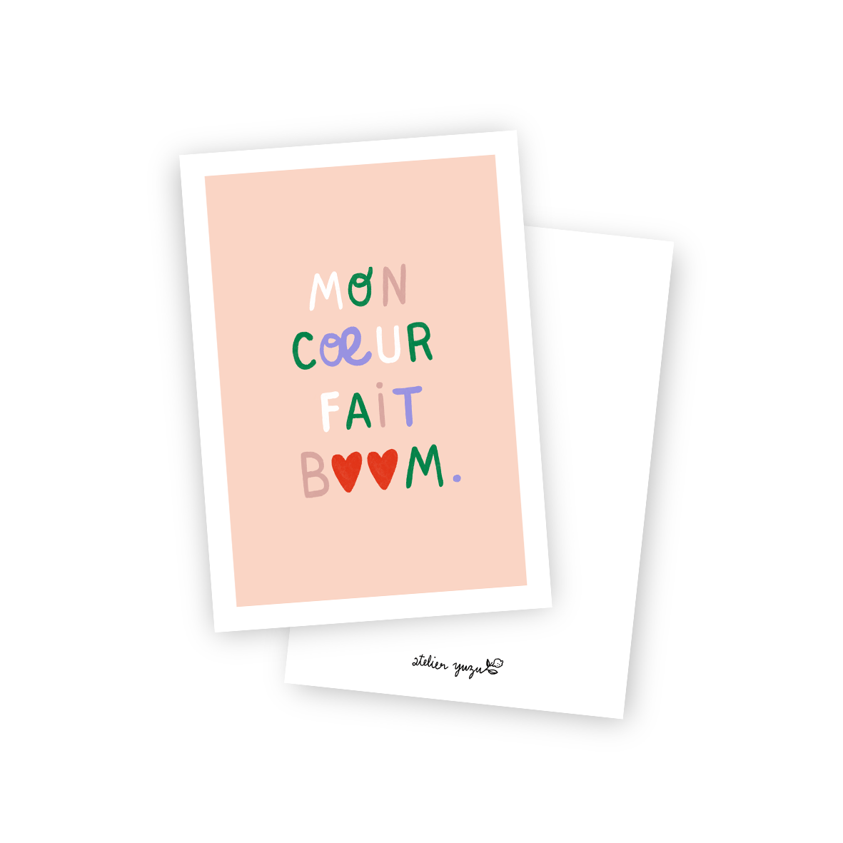 Mon coeur fait boom (A6) * Lot de 10 cartes