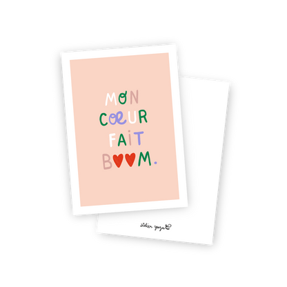 Mon coeur fait boom (A6) * Lot de 10 cartes