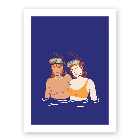 Snorkelling (A4 ou 30x40) * Affiche à l'unité